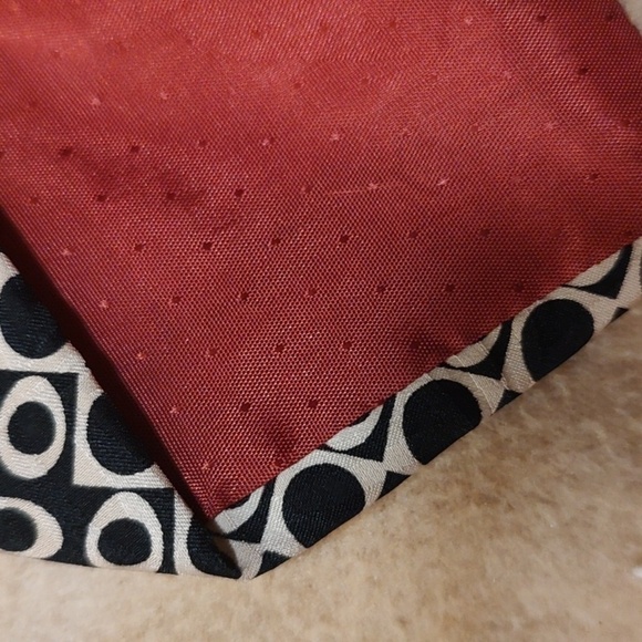 RETRO BROWN and CREAM GEOMETRIC SILK TIE MADE in ITALY by AVANZINI 4" - Picture 6 of 6